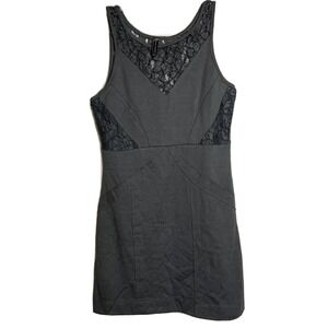 POOF COUTURE GRAY MINI DRESS SIZE L